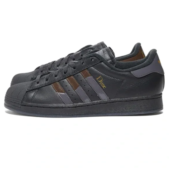 Adidas x Dime Superstar ADV Carbon Brown Skateboarding Sneakers - Picture 5 of 16